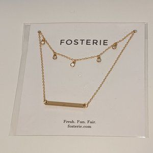 NEW Fosterie Layered Gem Necklace